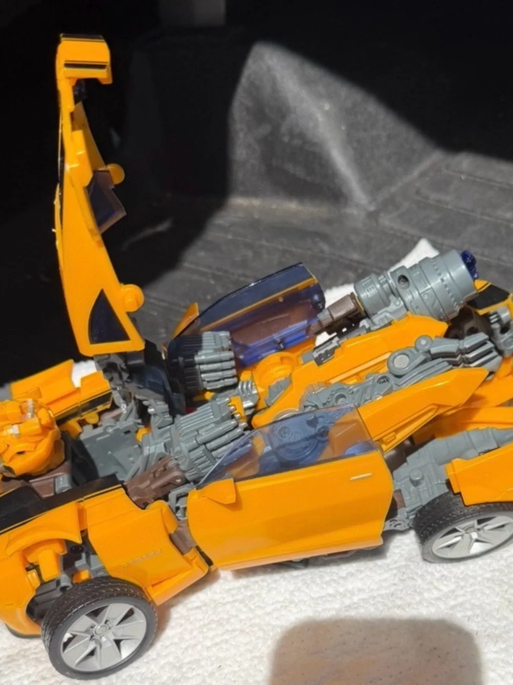 Yellow Transforming Sports Car Toy - Kids Toy